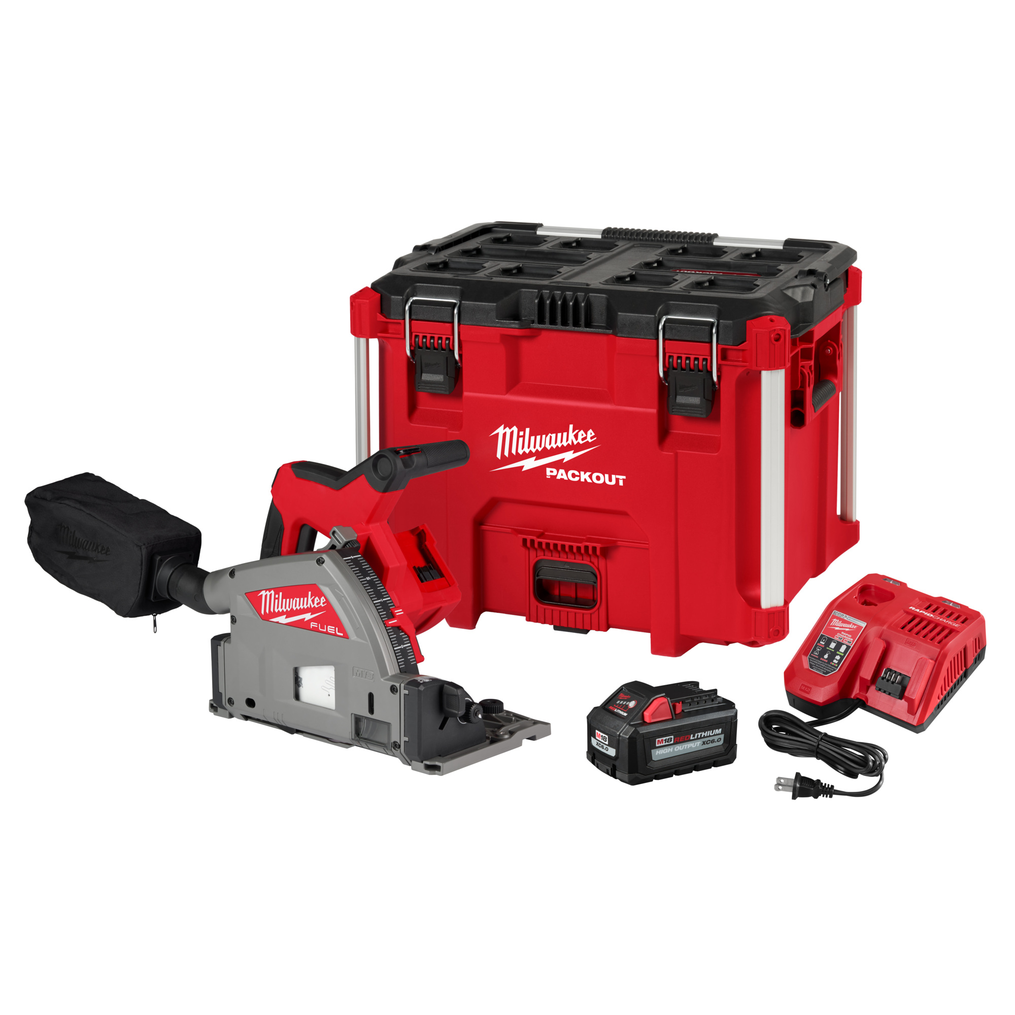 Milwaukee M18 FUEL  Plunge Track Saw Kit, 6-1/2in., Charger, Case, Model# 2831-21